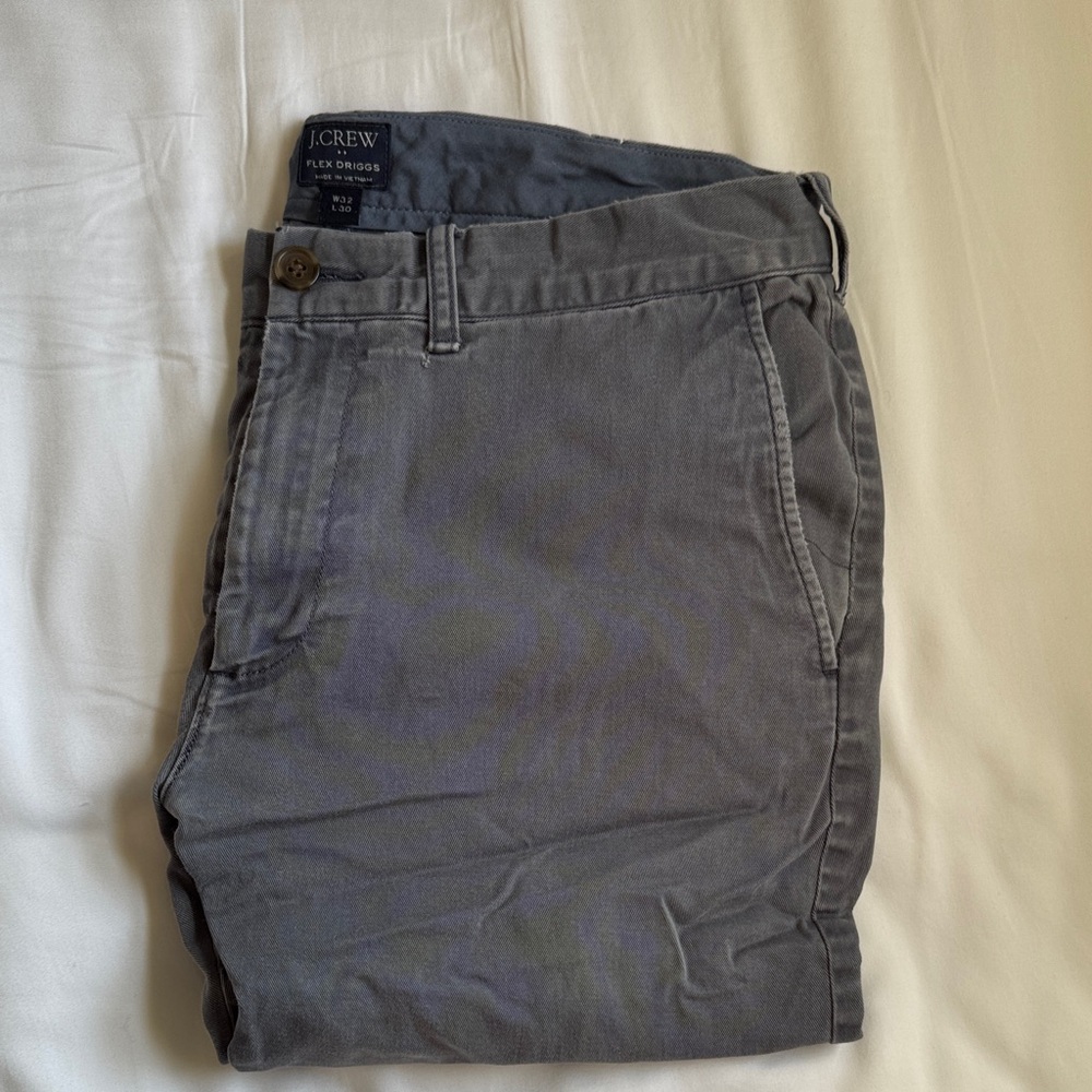 J. Crew Gray Flex Driggs Pants